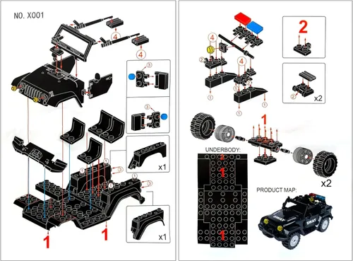 Miniatura 7 de Toysvill SWAT - Juego de bloques de construcción de policía militar SUV + minifiguras de soldados (12 piezas) con armas y accesorios de regalo