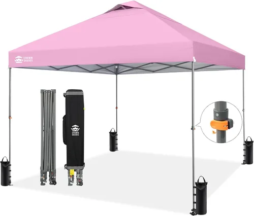 Miniatura 15 de CROWN SHADES Tienda de campaña desmontable de 10 x 10 pies - Tienda de campaña instantánea para exteriores con cerradura central patentada de un