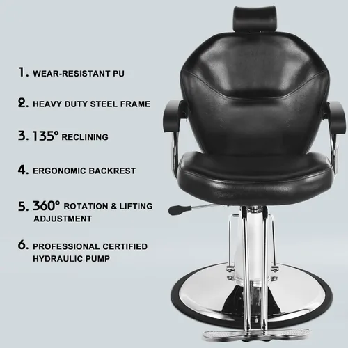 Miniatura 6 de Artist hand Silla de barbero multiusos para peluquería Silla de salón de barbería