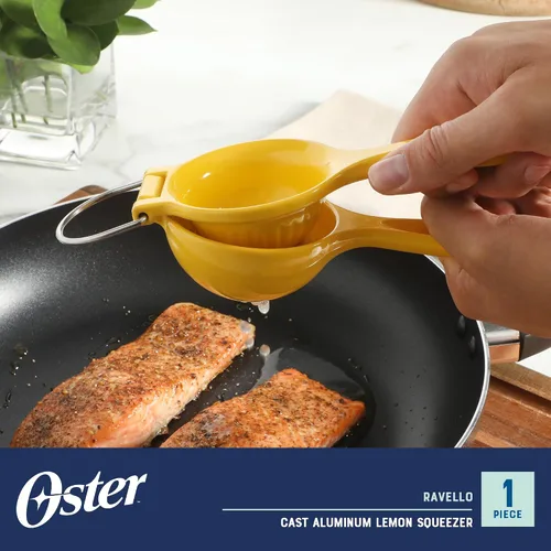 Miniatura 2 de Oster Ravello Exprimidor de limón y lima – Extractor manual de prensa de exprimidor de cítricos, herramienta de cocina duradera para jugo fresco
