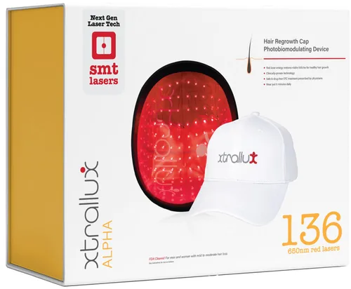 Miniatura 2 de Alpha Hair Growth Laser Cap (136 láseres) Dispositivo de crecimiento láser aprobado por la FDA para hombres y mujeres, tecnología láser SMT, salida