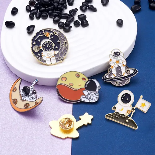 Miniatura 187 de Pandahall - Broches esmaltados de aleación con varios temas, broche de solapa, juego de pines esmaltados