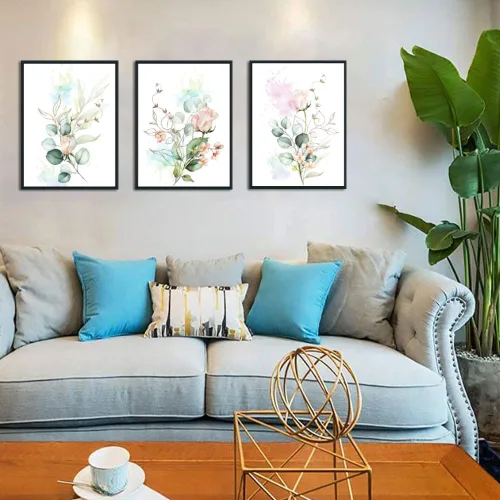 Miniatura 2 de Enartly Cuadros de flores, arte para pared, minimalista, simple, lienzo minimalista y simple, pinturas de plantas botánicas de eucalipto