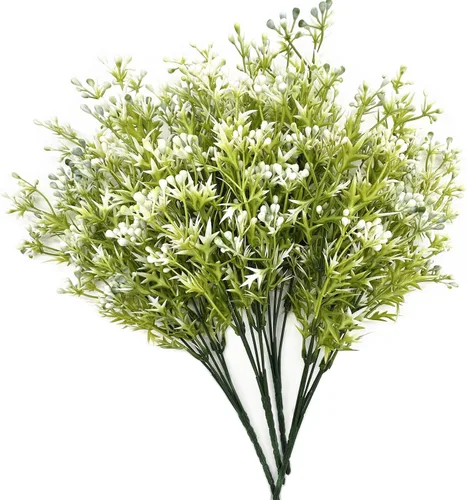 Miniatura 43 de Sauce llorón falso, plantas colgantes artificiales de plástico, hojas verdes, plantas de vid sintética, guirnalda de hiedra para el hogar