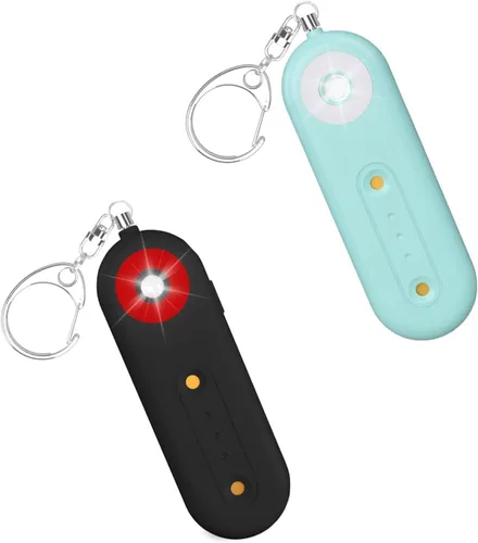 Miniatura 9 de Llavero de alarma de seguridad personal para mujeres, llavero de autodefensa fuerte de 130 dB con luz estroboscópica LED, dispositivos de sirena