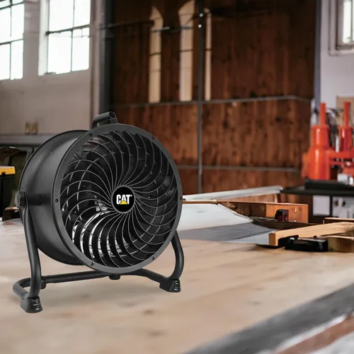 Miniatura 5 de CAT ventiladores - Ventilador de tambor de alta velocidad de 14 pulgadas de alta velocidad de alta resistencia de grado industrial (negro, 2 en 1)