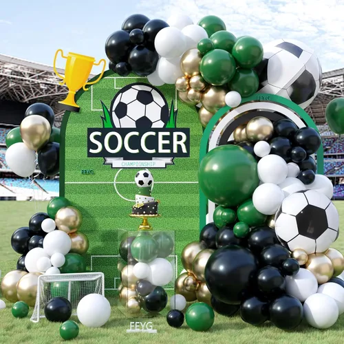 Miniatura 11 de Kit de arco de guirnalda de globos negro, blanco y dorado, arco de guirnalda de arena blanca perla metálica champán con globos de confeti