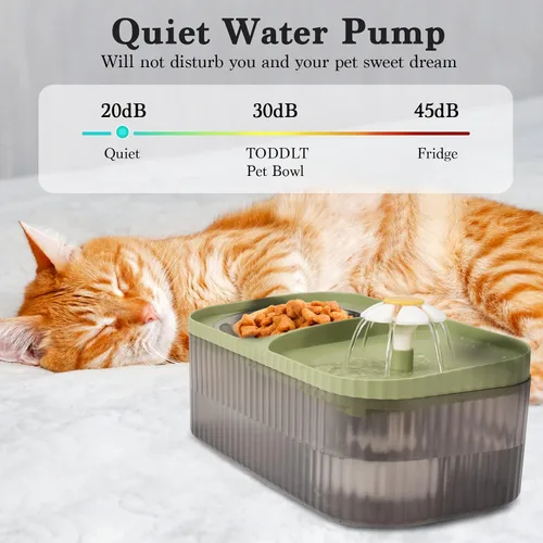 Miniatura 7 de Fuente de agua para gatos en el interior, suministros de alimentación y riego para gatos, dispensador de agua automático súper silencioso