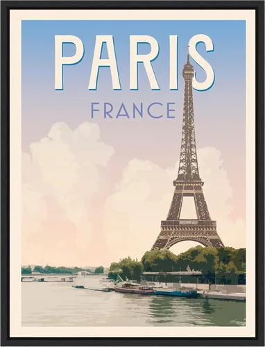 Miniatura 9 de Amanti Art Framed Canvas Wall Art 42x32 Retro Style Travel Poster III by Victoria Barnes, Framed Wall Art Canvas, Cityscapes Artwork, Modern Decor