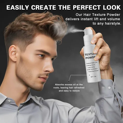 Miniatura 7 de Polvo de peinado para hombres y mujeres, ligero y voluminizador para textura del cabello en aerosol con acabado mate, polvo texturizador