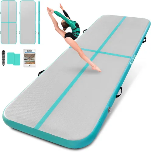 Miniatura 11 de SUDOO Gymnastics Air Mat 10ft/13ft/16ft Inflatable Air Tumble Track Mat 4" Thick Tumbling Mat With Pump or No Pump for Training Tumble Yoga