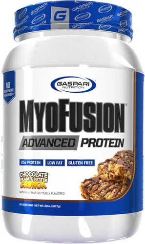 Gaspari Nutrition Myofusion - Proteína avanzada, mezcla de proteínas con proteína de suero de leche, proteína de caseína y proteína aislada, baja en