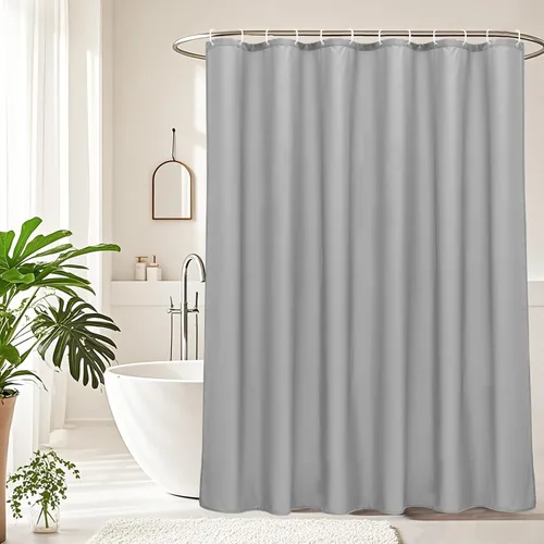 Miniatura 7 de AooHome - Forro para cortina de ducha, Tela, Gris claro