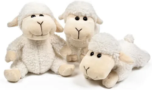 Miniatura 8 de Tiny Heart Peluche de oveja, juguete de peluche, cordero suave, regalo de cumpleaños para niños y niñas, juguetes de cordero blanco (de pie)