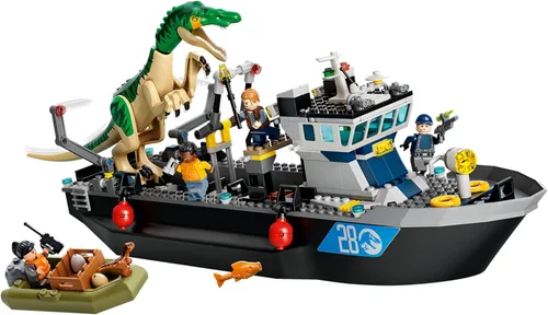 Miniatura 5 de LEGO Jurassic World Baryonyx Dinosaur Boat Escape 76942 Kit de construcción; juego de juguete genial para niños creativos; nuevo 2021 (308 piezas)