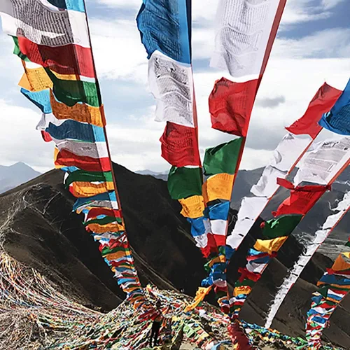 Miniatura 7 de Banderas de oración tibetanas, 20 unidades, banderas de oración budista para exteriores, 13.4 x 13.4 pulgadas, banderas de oración grandes