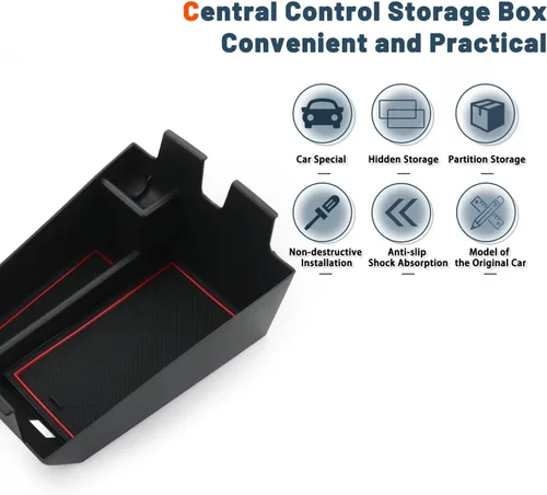 Miniatura 2 de Ruiya Organizador de consola central X5/X6/X7 2020-2026 para BMW X5/X6/X7 2026, material ABS, organizador de consola central compatible con BMW