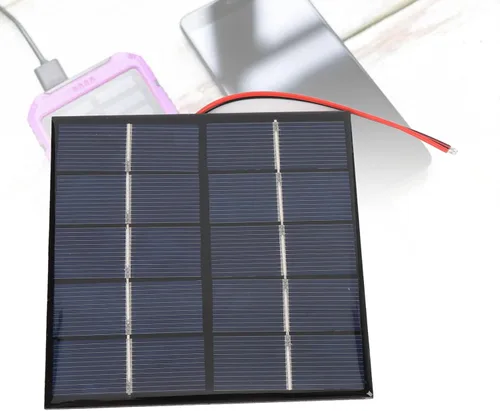 Miniatura 8 de Panel solar de 1.2 W 5 V, cargador solar portátil de polisilicio con cable electrónico, para teléfono, tableta, cámara al aire libre DIY