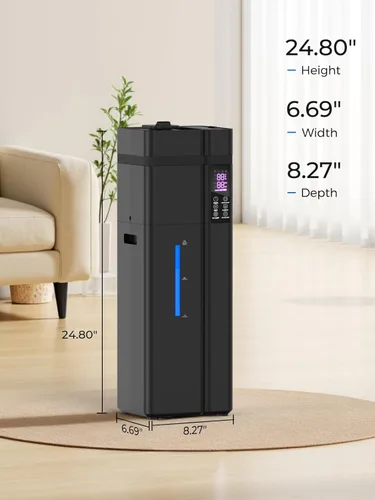Miniatura 9 de Humidificador de habitación grande de 13L/3.43 galones, cobertura de 800 pies², tiempo de funcionamiento de 100H, control automático de humedad