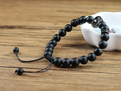 Miniatura 3 de COAI Pulsera de león con cuentas de piedra para hombres y mujeres, Piedra