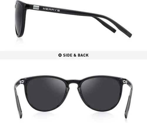 Miniatura 4 de MERRYS Polarized Sunglasses for Women Men Vintage Retro Classic Round Frame Aluminum Legs S8288