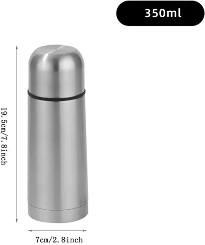 Miniatura 3 de Botella térmica aislada con taza, frasco de café de acero inoxidable para bebidas calientes y frías, botella de agua aislada al vacío, taza de viaje