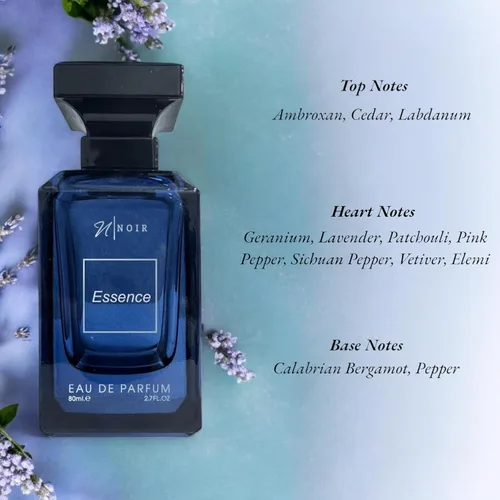 Miniatura 5 de NOIR Essence Eau de Parfum para hombre, aroma fresco y picante con bergamota, pimienta y cedro, de larga duración, 2.7 onzas líquidas