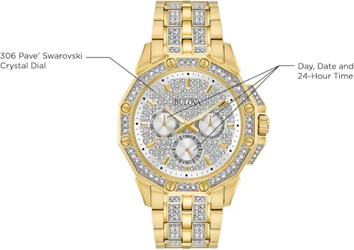 Miniatura 8 de Bulova Cristal para hombre 98C126