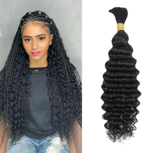 Miniatura 28 de Extensiones de cabello humano afro rizado 4B 4C Afro Kinky a granel de cabello humano virgen sin procesar para mujeres, negro natural, 8 pulgadas