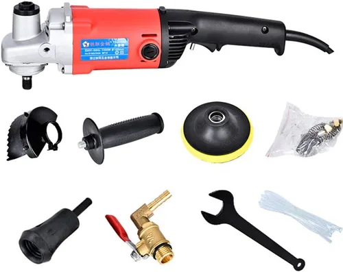 Miniatura 2 de 220 V 1400 W piedra eléctrica mano pulidora húmeda velocidad ajustable molinillo agua máquina 4 "3.937 in