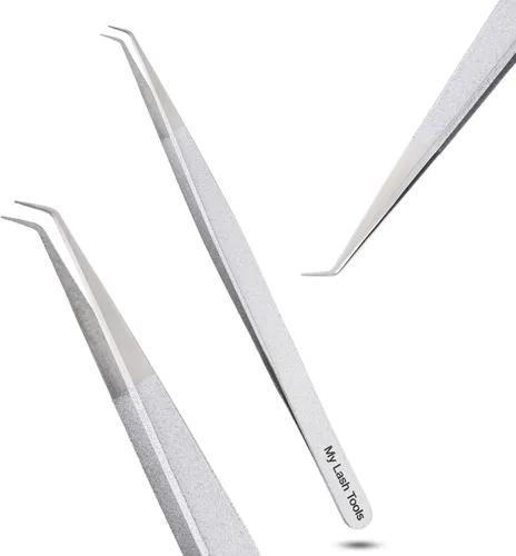 Pinzas de aislamiento para extensión de pestañas, pinzas curvadas para aislamiento, acero inoxidable japonés de 5.5 in, lo mejor para aislamiento