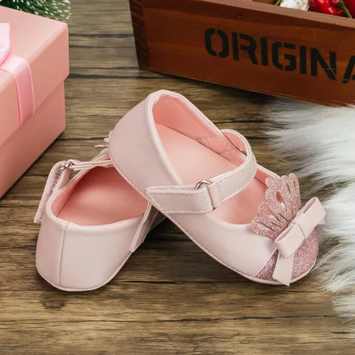 Miniatura 4 de Sawimlgy Zapatos de ballet Mary Jane con lentejuelas para bebé y niña, de piel sintética, para boda, fiesta, princesa, suela de goma, para niños