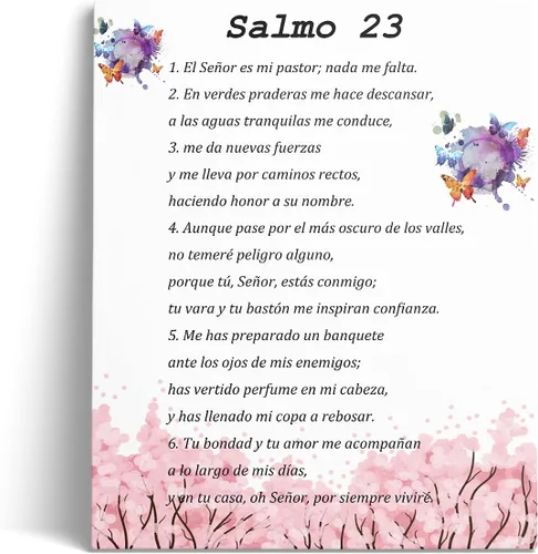 Miniatura 2 de Texas Art Salmo 23 En Español Para Pared, Arte De Pared Del Salmo 23, Cuadros Cristianos Para Pared En Español, Decoración De Pared Cristiana En Ta