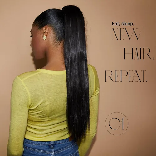 Miniatura 9 de CAISHA Extensiones de clip de cola de caballo de 20 pulgadas con pinza de mariposa recta rubio mezcla H55