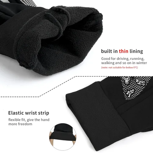 Miniatura 2 de Guantes de invierno para hombres y mujeres Guantes térmicos para pantalla táctil, guantes deportivos cálidos para clima frío para correr, ciclismo