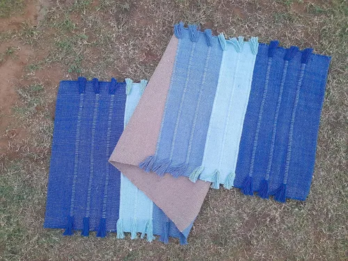 Miniatura 5 de Jaipur art & Rugs Estera de yoga de algodón - Alfombra tejida a mano ecológica - Antideslizante y gruesa (61x183x5mm) para fitness diario en casa