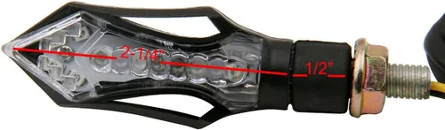 Miniatura 3 de Black Clear Lens Turn Signals LED Lights Blinkers Indicators Compatible for 2017 Kawasaki Ninja H2R