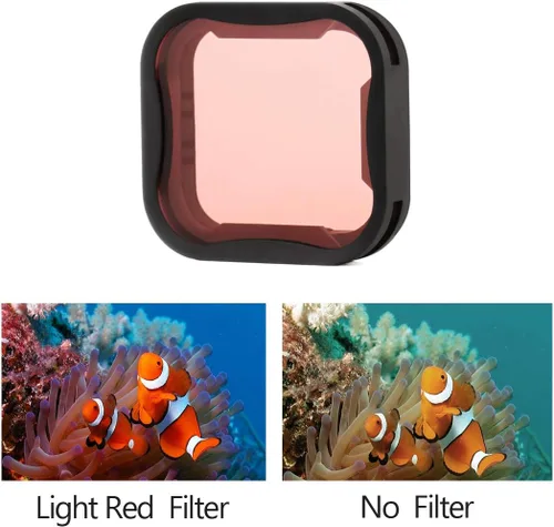 Miniatura 2 de SOONSUN Paquete de 3 filtros de lente rojo/magenta / ND8 para GoPro Hero 5 6 7 negro, filtro de buceo de esnórquel y kit de filtro de lente