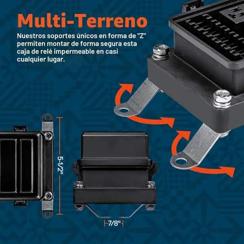Miniatura 3 de True Mods Caja de relé/fusibles impermeable de 12 V Kit de bloque con arnés precableado [12 y 16AWG] 6 grupos estilo Bosch 5 pines 30A/40A Panel