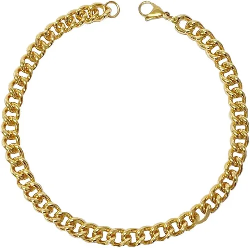Miniatura 6 de Collar de cadena dorada para perro, estilo minimalista, con eslabones cubanos de metal para perros medianos y grandes, mascotas, resistente, a
