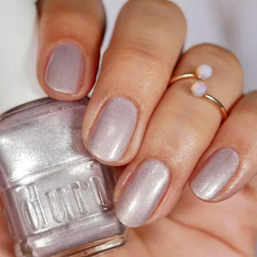Miniatura 8 de duri Esmalte de uñas, 765 Cyber See, brillo metálico lavanda claro, cobertura completa, secado rápido, larga duración, fácil de aplicar, cosméticos