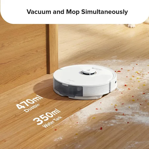 Miniatura 3 de roborock Q8 Max Robot aspirador y limpiador de trapeador, cepillo DuoRoll, 5500Pa fuerte succión, navegación Lidar, evitar obstáculos, blanco