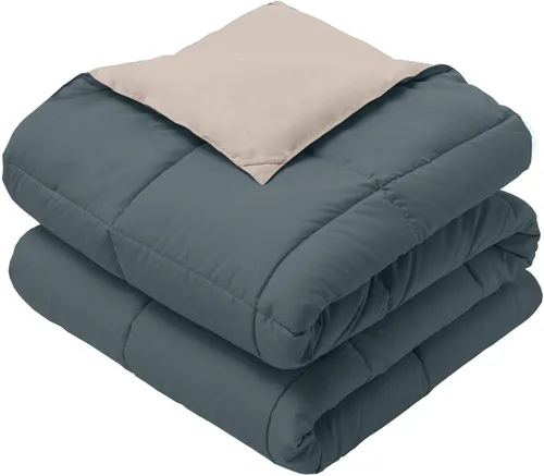 Miniatura 4 de Royal Hotel Bedding Edredón alternativo suave y afelpado, reversible con relleno de edredón de 2 colores, relleno de edredón hipoalergénico de felpa
