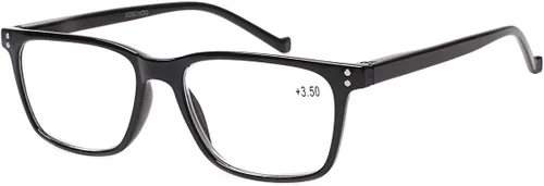 Miniatura 4 de JOSCHOO Paquete de 5 lentes de lectura para hombres y mujeres, bisagras de resorte, anteojos cómodos para leer (5 negros, 1.75)