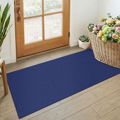 Miniatura 125 de KOZYFLY - Tapetes para entrada, lavable, tejido, con respaldo de goma antideslizante, de algodón, interiores, cocina, entrada, vestíbulo y puerta