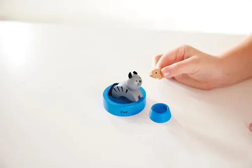 Miniatura 6 de Hape Juego de animales de madera para casa de muñecas de mascotas y familias 2