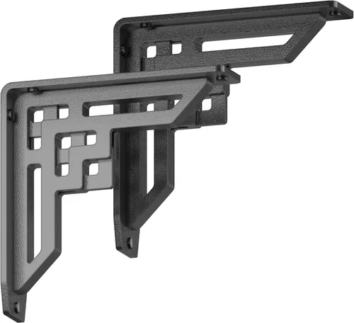 Miniatura 81 de Starby Charleston Soportes de acero resistente para repisa de chimenea, estante flotante, soporte de encimera, soldado a mano (paquete de 2)