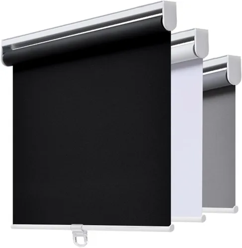 AOSKY Persianas Enrollables Sin Cordón Opacas para Ventanas Oscurecimiento de Habitación Persianas Enrolladas con Sistema de Resorte, Protección UV