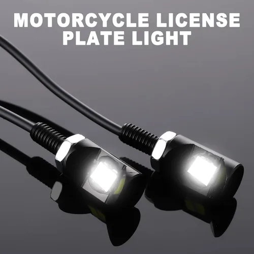 Miniatura 4 de Frienda 4 luces LED de matrícula de 12 V para motocicleta, luz impermeable, con tornillo, lámpara de perno de tornillo, soporte de bombilla
