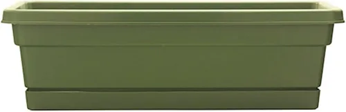 Miniatura 6 de Southern Patio Caja de ventana con borde enrollado de 18" con bandeja adjunta, terracota